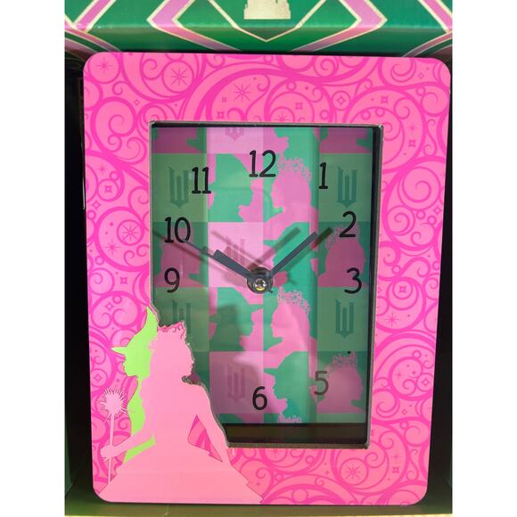 NEW Wicked PINK Glinda Frame Wall Clock Good Witch - Picture 1 of 11